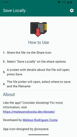 Save Locally Share2Storage